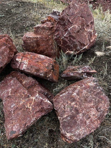 Ландшафтные глыбы красно-фиолетовые 200-1000 килограмм купить в Брянске