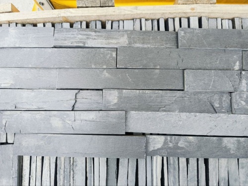 Плитка чёрная из натурального камня фасадная 30 см * 5 см, толщина 7 мм -30 мм купить в Брянске