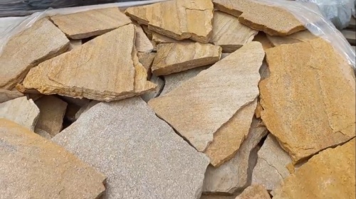 Плитняк златолит жёлтый для цоколя купить в Брянске