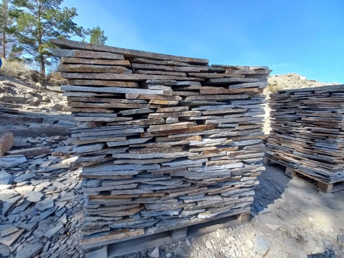 Плитняк златолит серебристый для фасада купить в Брянске